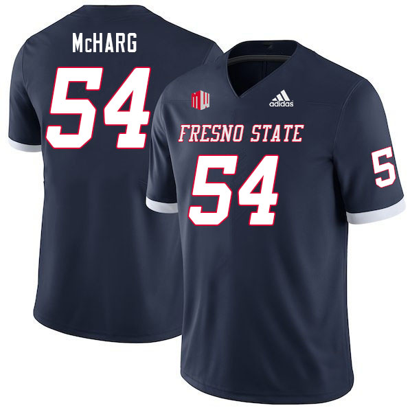 Men #54 Campbell McHarg Fresno State Bulldogs College Football Jerseys Stitched Sale-Navy